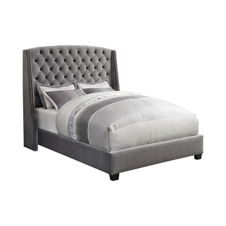 Full Bed - Pissarro Upholstered Full Wingback Bed Grey