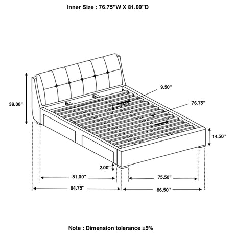 Eastern King Storage Bed - Fenbrook Upholstered Eastern King Storage Panel Bed Grey