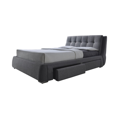 California King Storage Bed - Fenbrook Upholstered California King Storage Panel Bed Grey