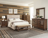 Devon 5 - piece Eastern King Bedroom Set Burnished Oak | Coaster | Home Elegance USA