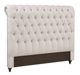 Queen Headboard - Devon Tufted Upholstered Queen Headboard Beige