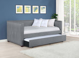 Brodie Upholstered Twin Daybed with Trundle Grey | Coaster | Home Elegance USA