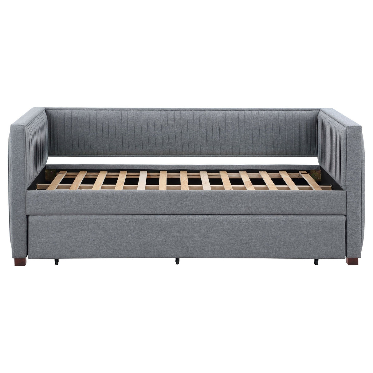 Brodie Upholstered Twin Daybed with Trundle Grey | Coaster | Home Elegance USA