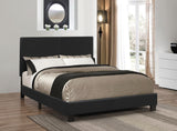 Queen Bed - Mauve Upholstered Queen Panel Bed Black