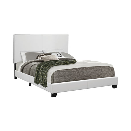 Twin Bed - Mauve Upholstered Twin Panel Bed White