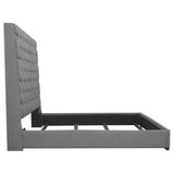 Eastern King Bed - Camille Upholstered Eastern King Panel Bed Grey