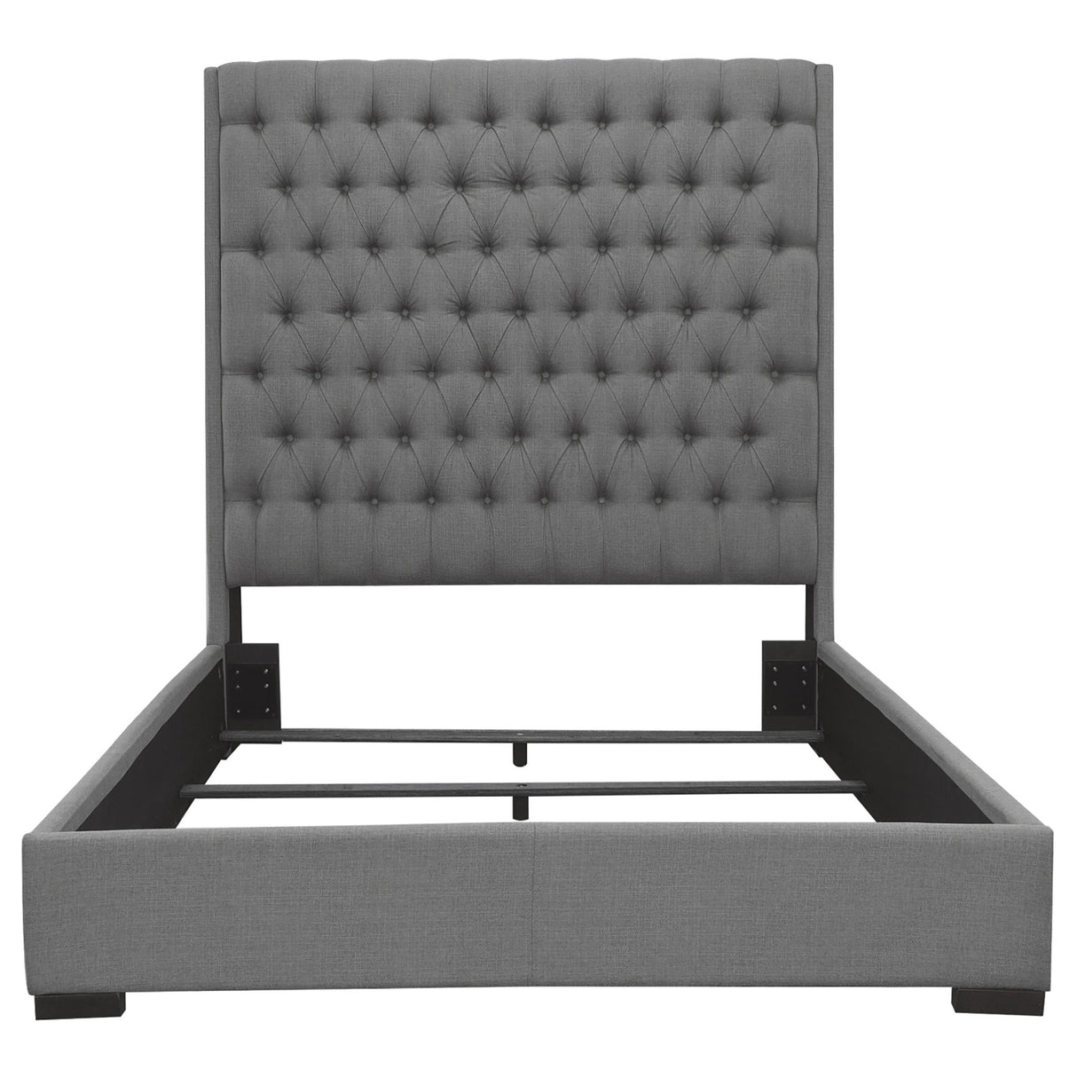 Camille Upholstered California King Panel Bed Grey | Coaster - 300621KW - Home Elegance USA - 3