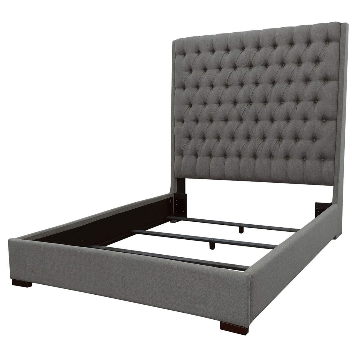 Camille Upholstered California King Panel Bed Grey | Coaster | Home Elegance USA