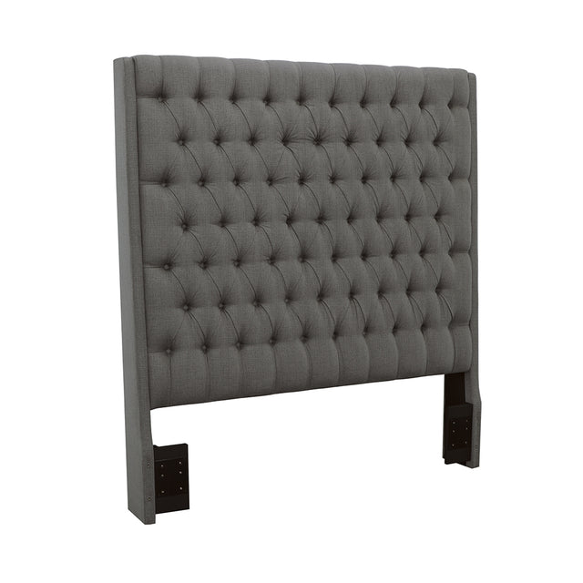 Queen Headboard - Camille Tall Tufted Queen Headboard Grey