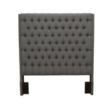 Queen Headboard - Camille Tall Tufted Queen Headboard Grey