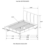 Queen Bed - Charity Upholstered Queen Panel Bed Blue