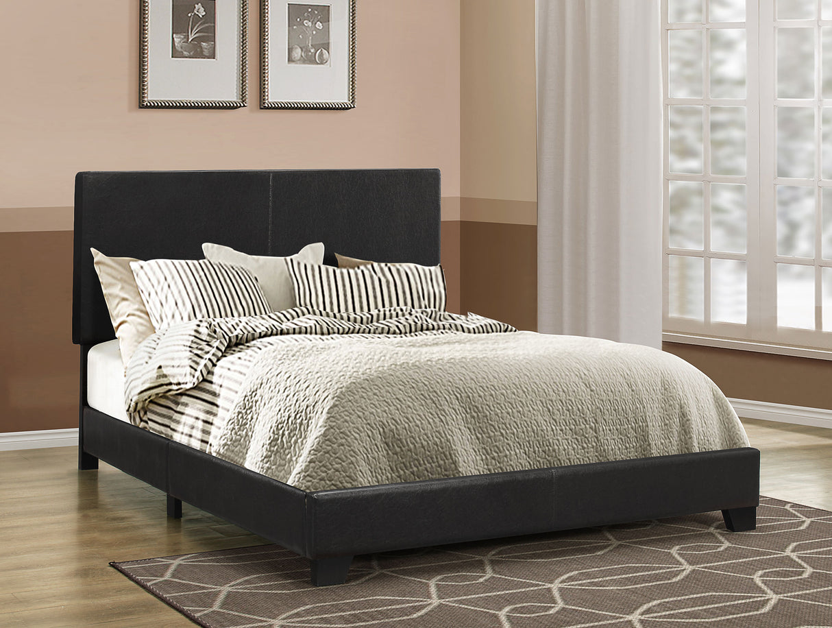 Full Bed - Dorian Upholstered Full Panel Bed Black