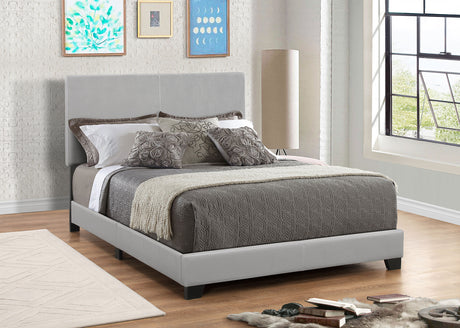 Full Bed - Dorian Upholstered Full Panel Bed Grey