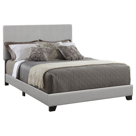 Full Bed - Dorian Upholstered Full Panel Bed Grey