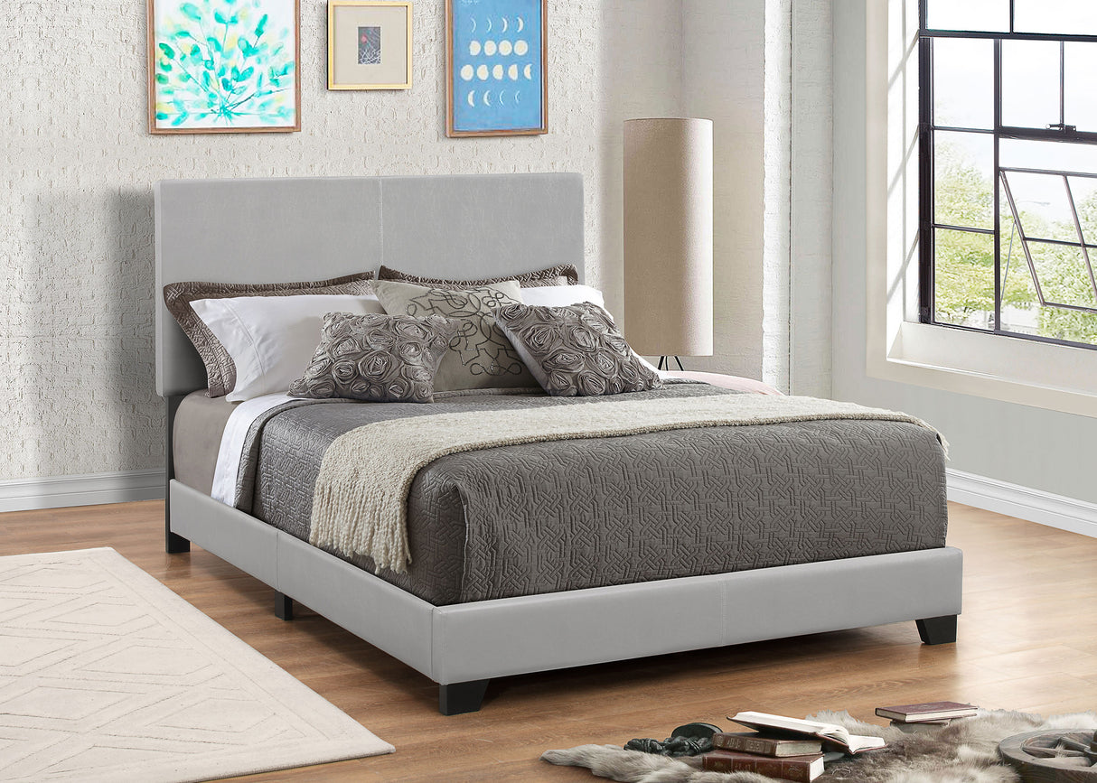 Eastern King Bed - Dorian Upholstered Eastern King Panel Bed Grey