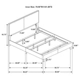 Eastern King Bed - Dorian Upholstered Eastern King Panel Bed Grey