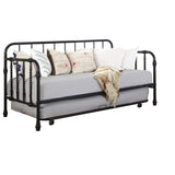 Twin Daybed W/ Trundle - Marina Twin Metal Daybed with Trundle Black