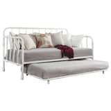 Twin Daybed W/ Trundle - Marina Twin Metal Daybed with Trundle White