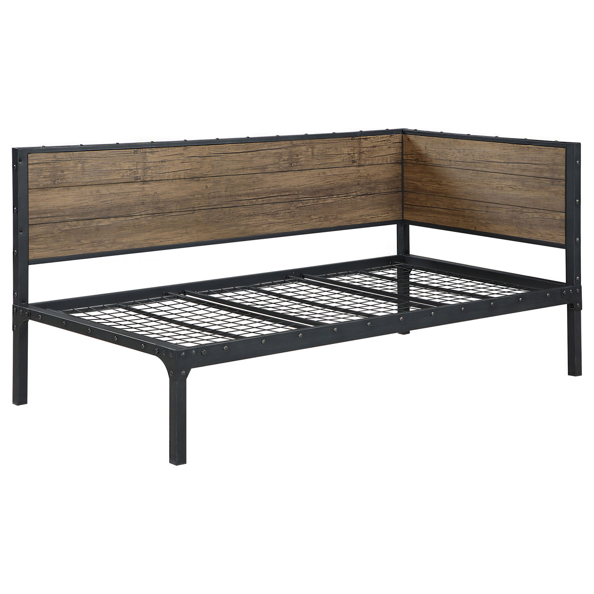 Twin Daybed - Getler Daybed Weathered Chestnut and Black