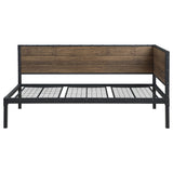 Twin Daybed - Getler Daybed Weathered Chestnut and Black