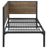 Twin Daybed - Getler Daybed Weathered Chestnut and Black