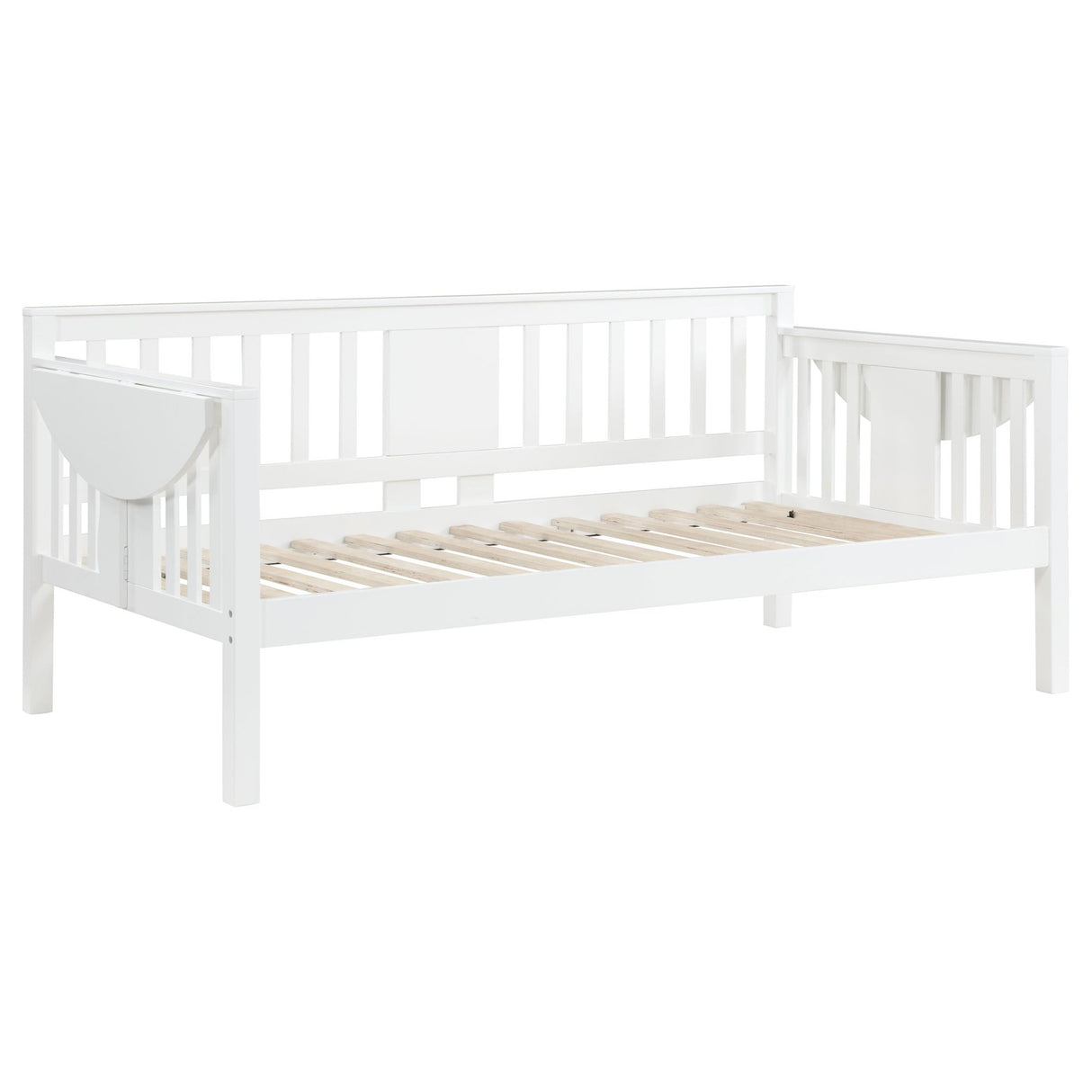 Bethany Wood Twin Daybed with Drop - down Tables White | Coaster | Home Elegance USA