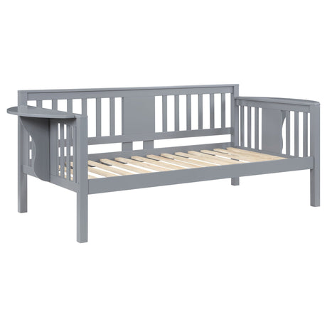 Bethany Wood Twin Daybed with Drop - down Tables Grey | Coaster - 300838 - Home Elegance USA - 1