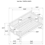 Bethany Wood Twin Daybed with Drop - down Tables Grey | Coaster | Home Elegance USA