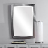 Haskill Mirror Brushed Nickel - Dark Gray by Uttermost - View 4