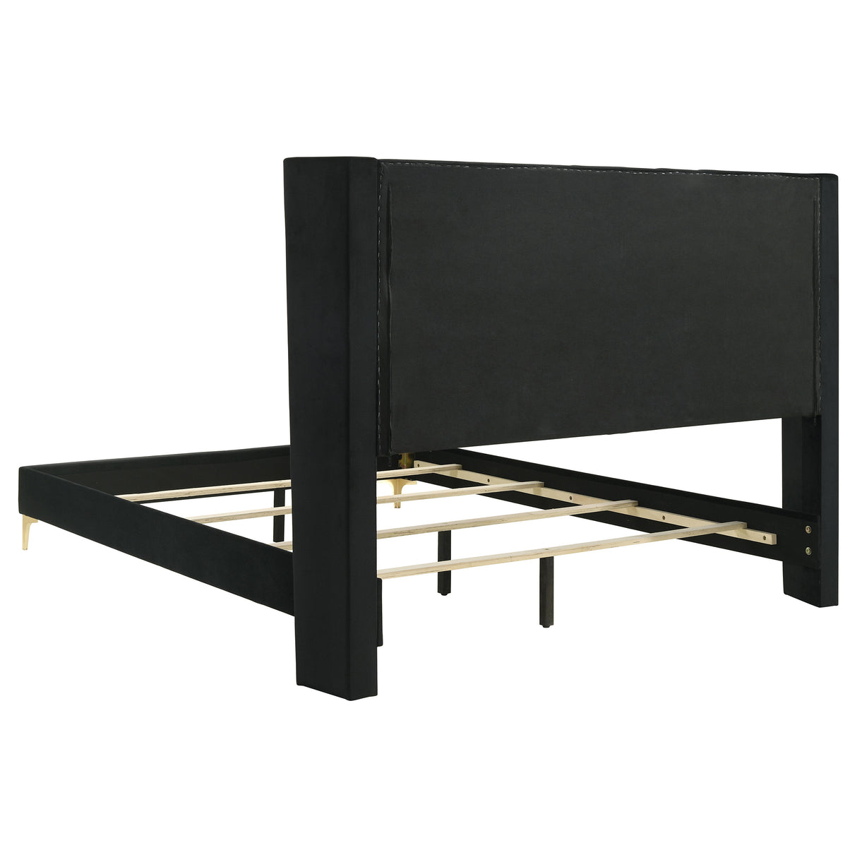 Upholstered Eastern King Bed  - Kendall Upholstered Eastern King Panel Bed Black