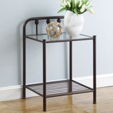 Livingston Metal 1-shelf Nightstand Dark Bronze - Home Elegance USA