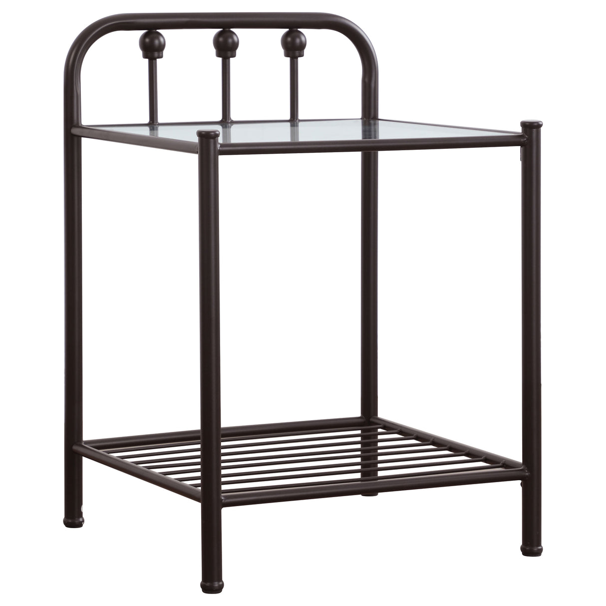 Livingston Metal 1-shelf Nightstand Dark Bronze - Home Elegance USA