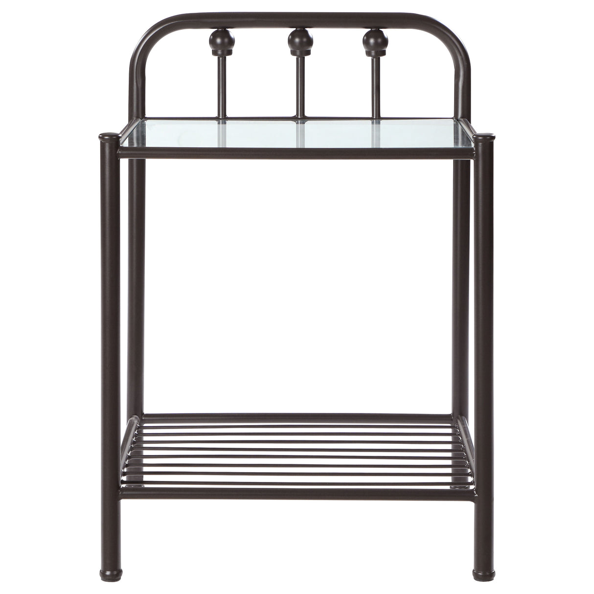 Livingston Metal 1-shelf Nightstand Dark Bronze - Home Elegance USA