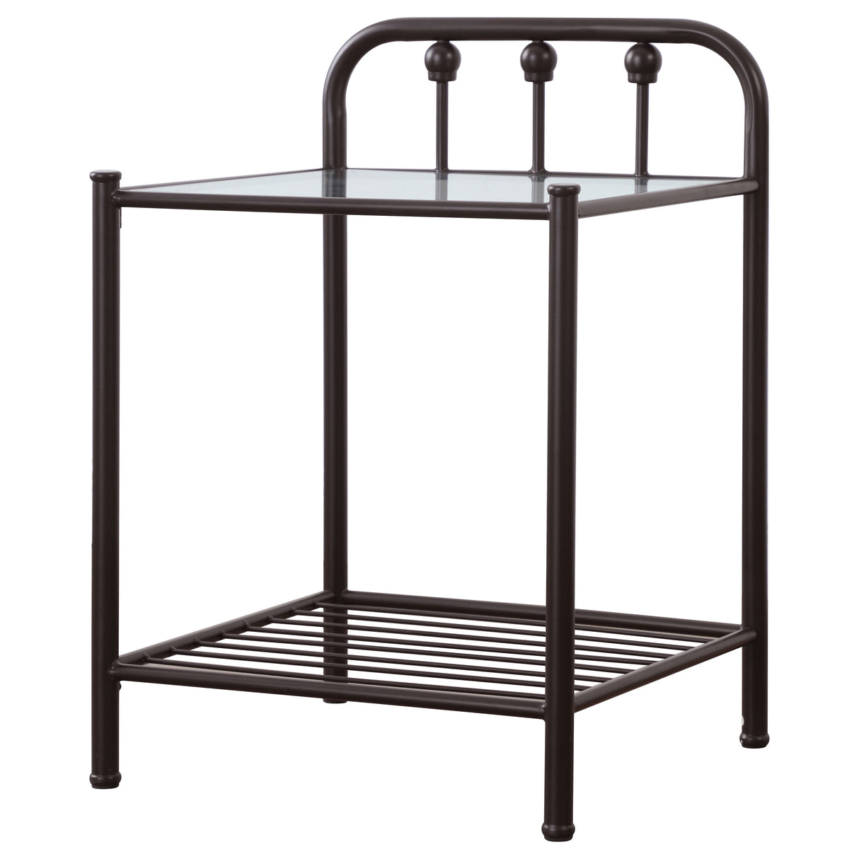 Livingston Metal 1-shelf Nightstand Dark Bronze - Home Elegance USA
