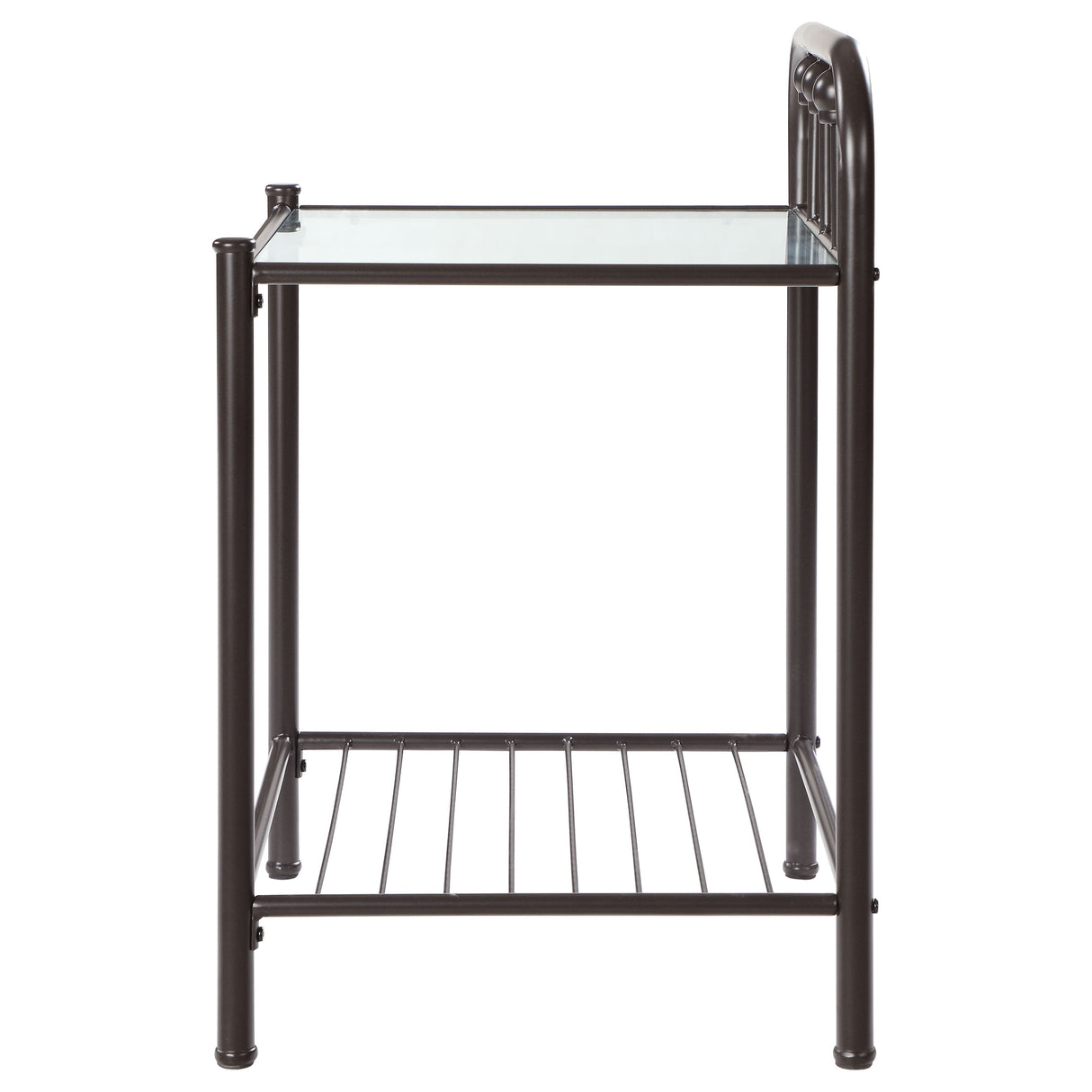 Livingston Metal 1-shelf Nightstand Dark Bronze - Home Elegance USA