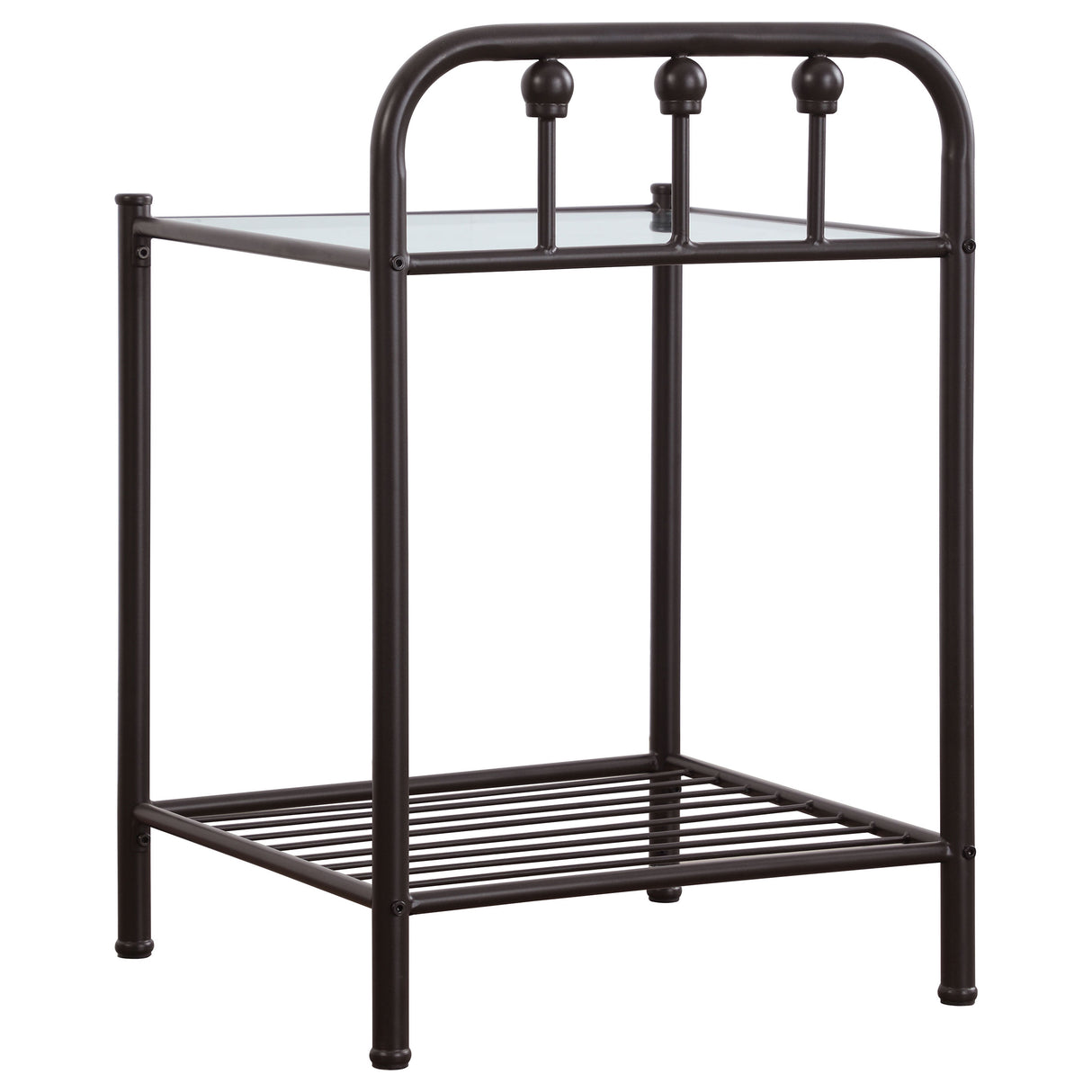 Livingston Metal 1-shelf Nightstand Dark Bronze - Home Elegance USA