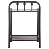 Livingston Metal 1-shelf Nightstand Dark Bronze - Home Elegance USA