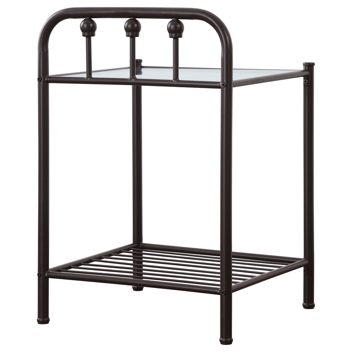 Livingston Metal 1-shelf Nightstand Dark Bronze - Home Elegance USA