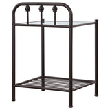Livingston Metal 1-shelf Nightstand Dark Bronze - Home Elegance USA