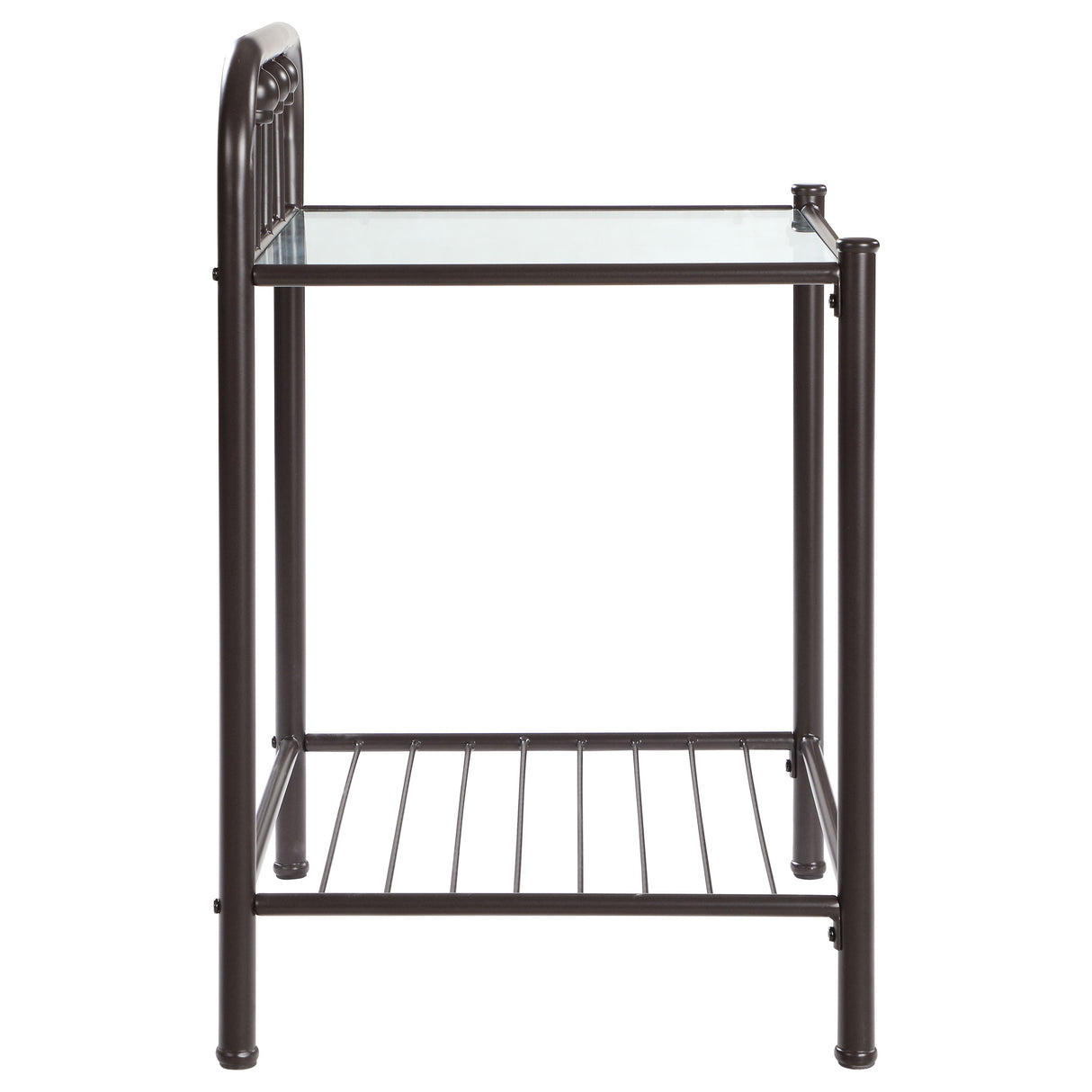 Livingston Metal 1-shelf Nightstand Dark Bronze - Home Elegance USA