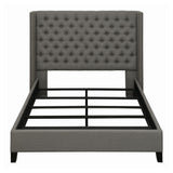 Bancroft Upholstered Full Wingback Bed Grey | Coaster | Home Elegance USA