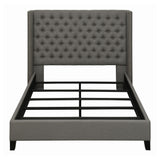 Bancroft Upholstered California King Wingback Bed Grey | Coaster - 301405KW - Home Elegance USA - 3