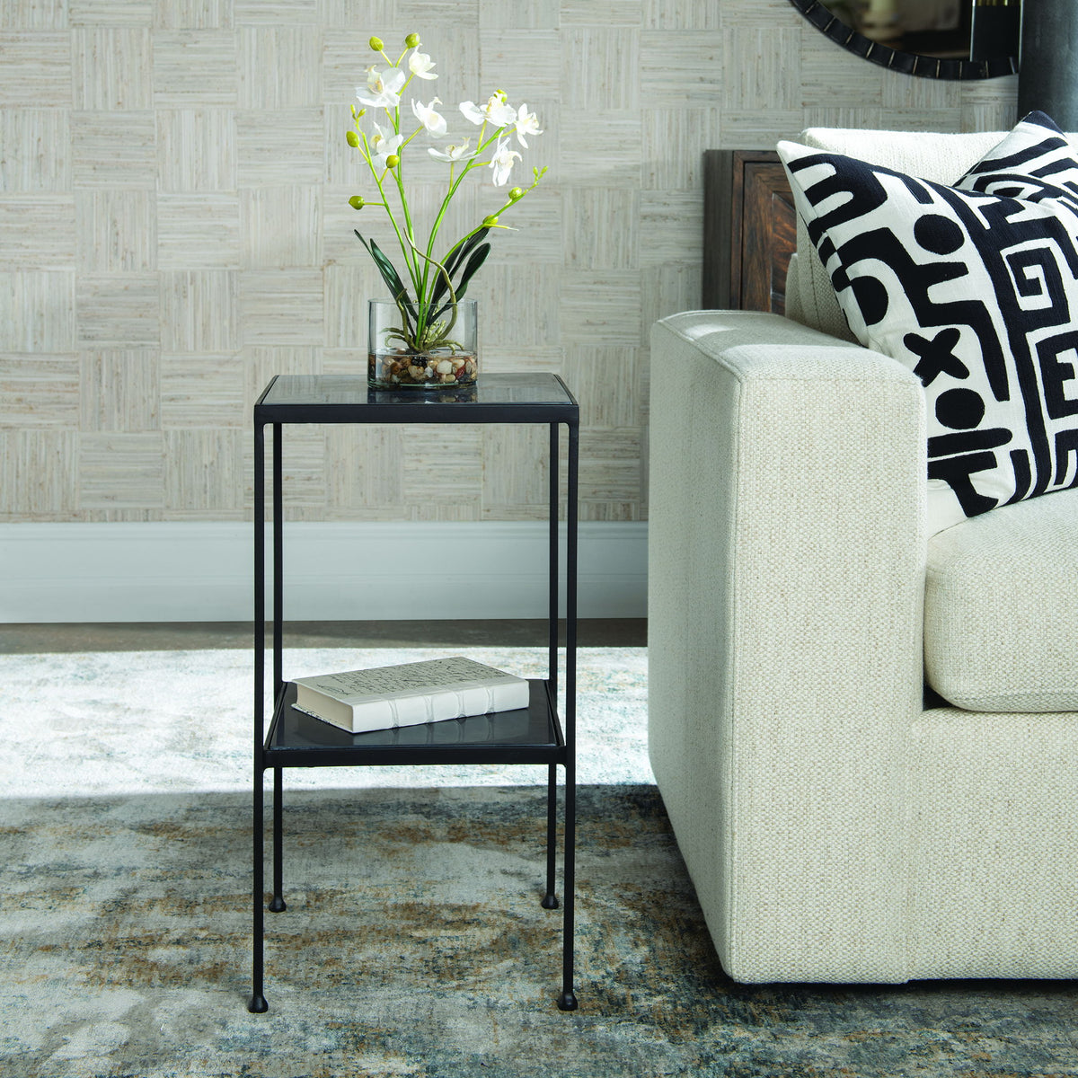 Sherwood Square Marble Accent Table - Black by Uttermost - View 2