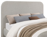 Eastern King Bed  - Wren Upholstered Eastern King Panel Bed Grey