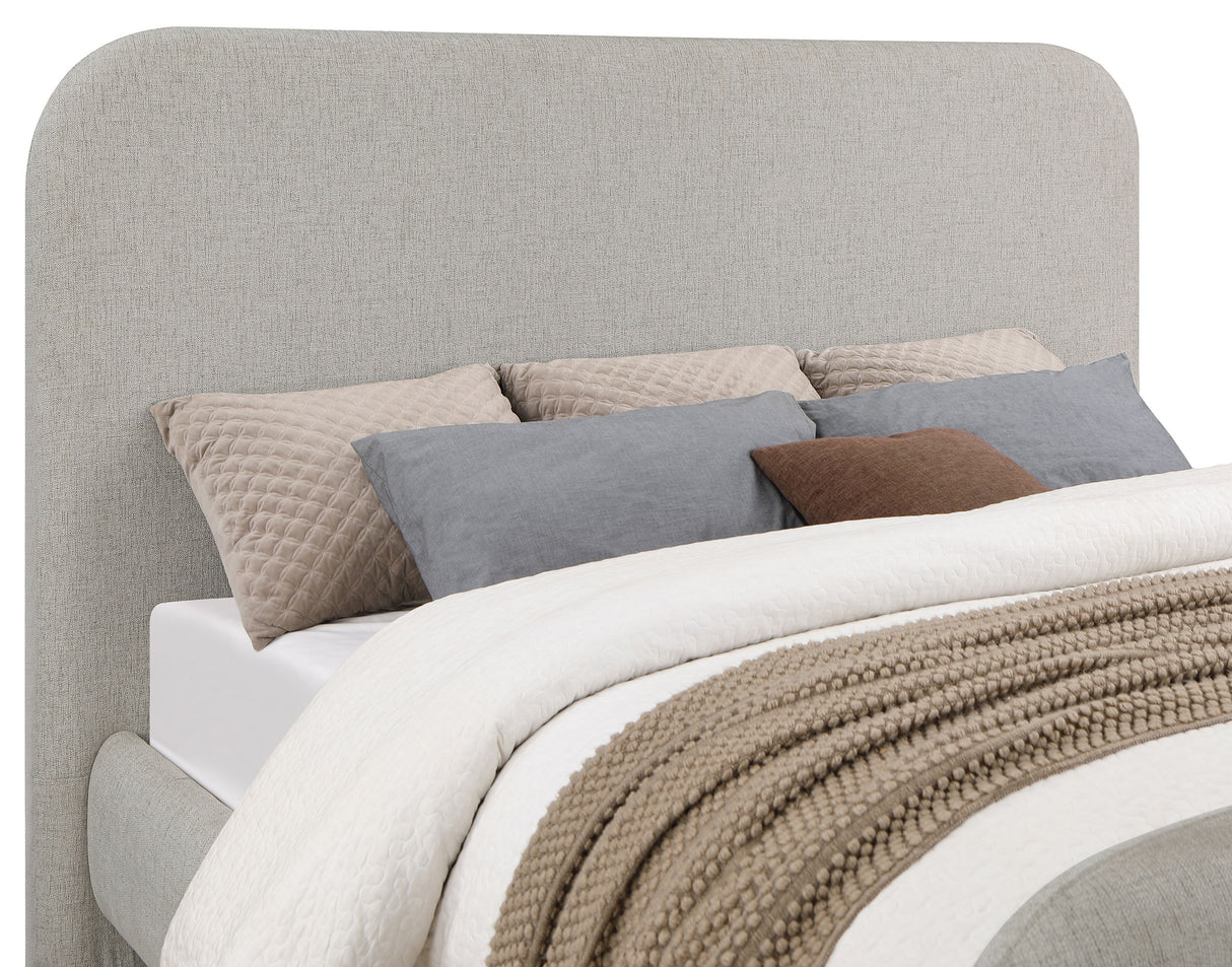 Queen Bed - Wren Upholstered Queen Panel Bed Grey