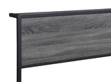Twin Bed - Ricky Metal Twin Panel Bed Grey