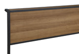 Full Bed - Ricky Metal Full Panel Bed Light Oak