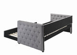 Twin Daybed W/ Trundle - Mockern Tufted Upholstered Daybed with Trundle Grey