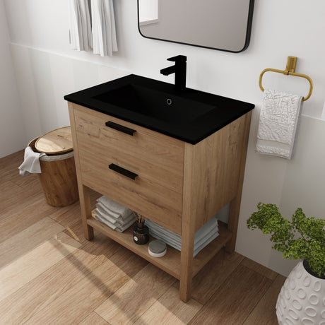 30 Inch Bathroom Vanity Plywood With 2 Drawers(BVB01030IMO - BL9075BK) - W999S00062 - image - 3