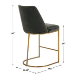 Hanni Counter Stool Charcoal - Dark Gray by Uttermost - View 8